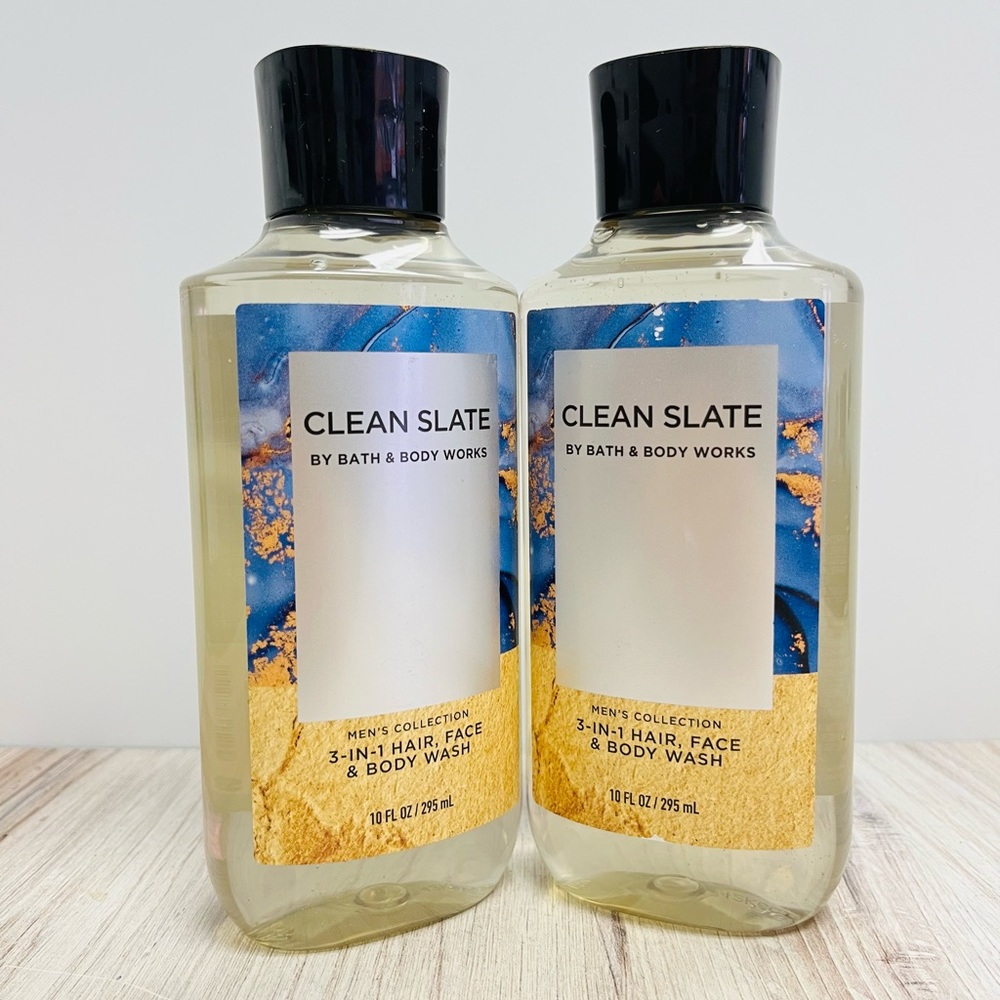 BRAND NEW- BATH AND BODYWORKS 2 PACK: CLEAN SLATE MENS COLLECTION 3 IN 1